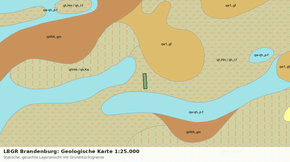 Statische Kartenansicht: LBGR Brandenburg: Geologische Karte 1:25.000
