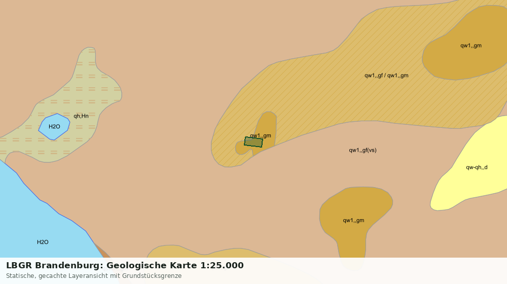 Statische Kartenansicht: LBGR Brandenburg: Geologische Karte 1:25.000