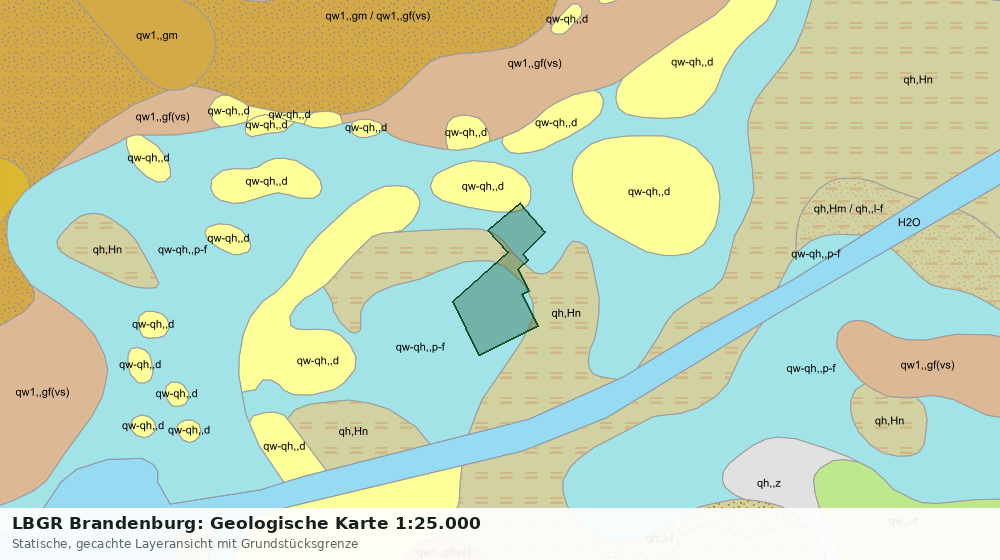 Statische Kartenansicht: LBGR Brandenburg: Geologische Karte 1:25.000