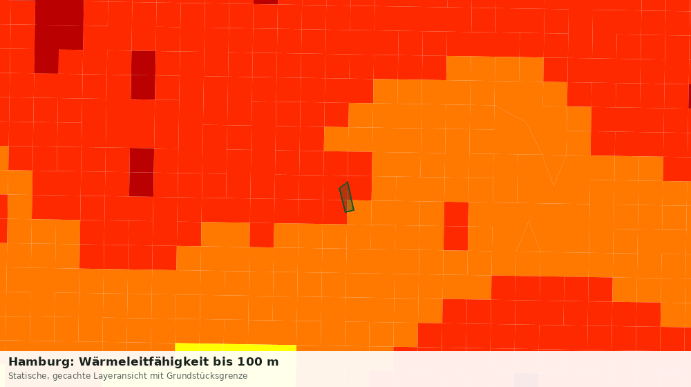 Statische Kartenansicht: Hamburg: Wärmeleitfähigkeit bis 100 m