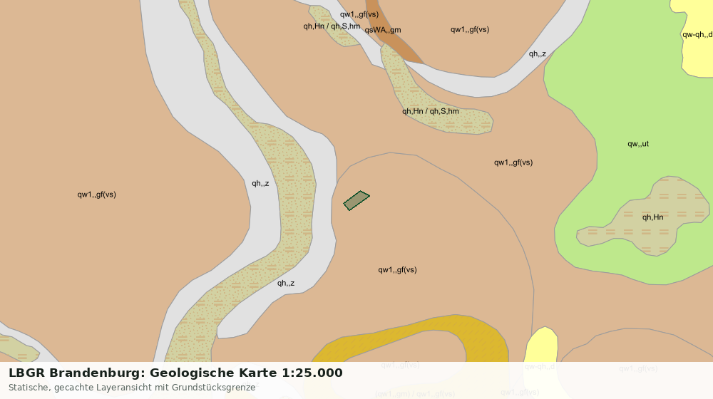 Statische Kartenansicht: LBGR Brandenburg: Geologische Karte 1:25.000