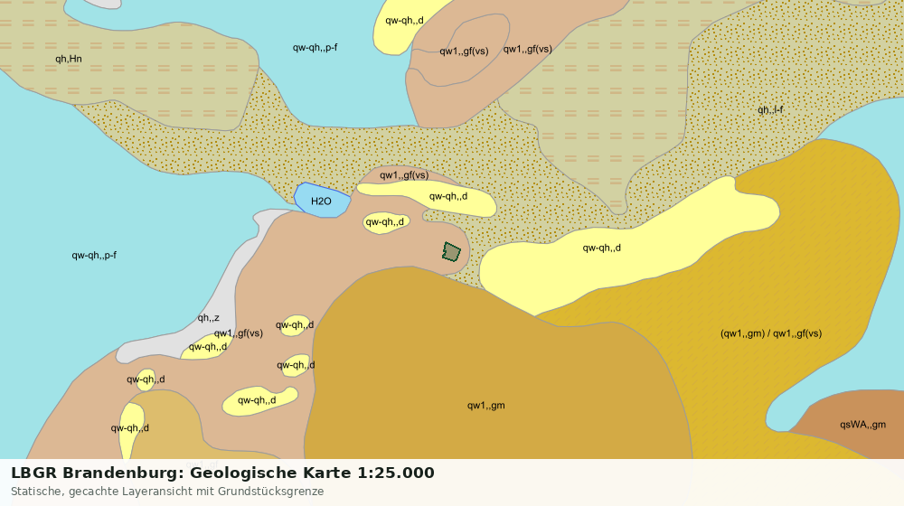 Statische Kartenansicht: LBGR Brandenburg: Geologische Karte 1:25.000