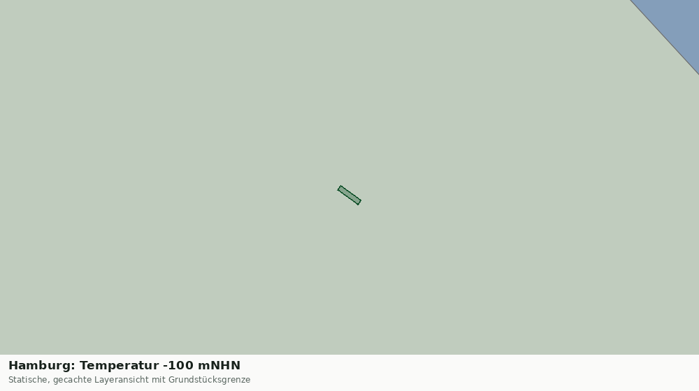Statische Kartenansicht: Hamburg: Temperatur -100 mNHN