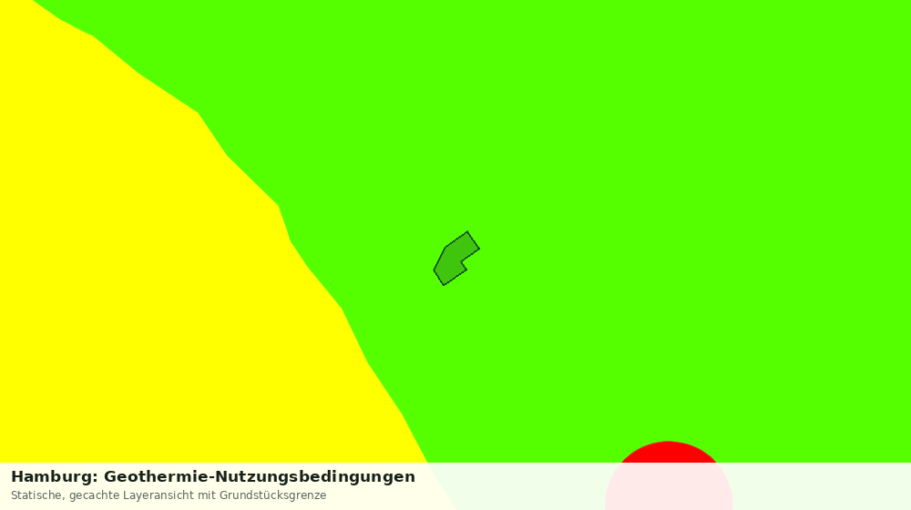 Statische Kartenansicht: Hamburg: Geothermie-Nutzungsbedingungen