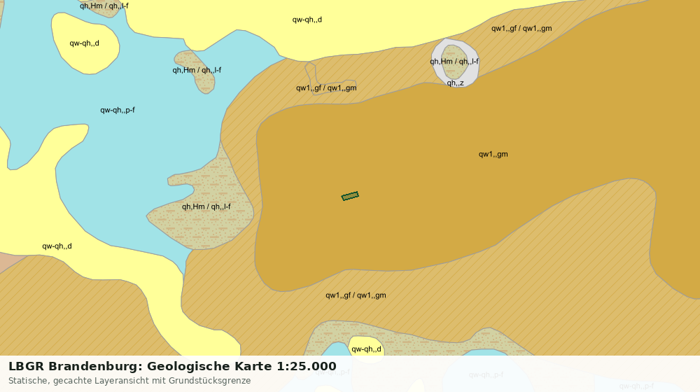 Statische Kartenansicht: LBGR Brandenburg: Geologische Karte 1:25.000