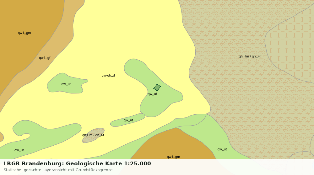 Statische Kartenansicht: LBGR Brandenburg: Geologische Karte 1:25.000