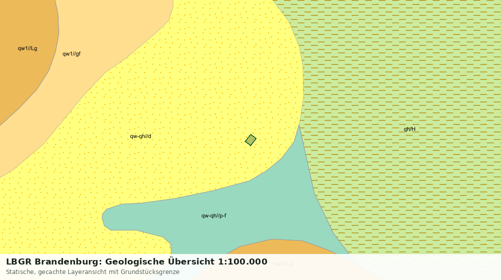Statische Kartenansicht: LBGR Brandenburg: Geologische Übersicht 1:100.000