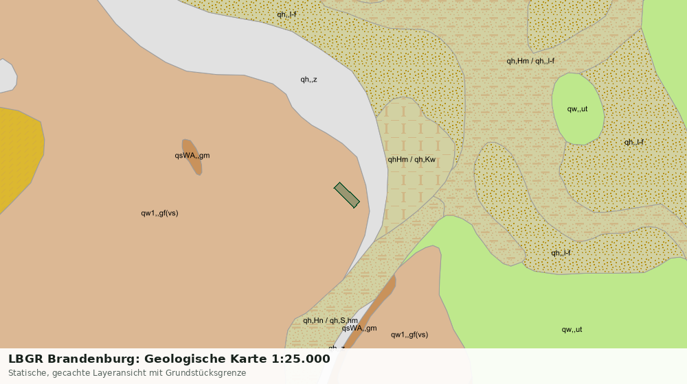 Statische Kartenansicht: LBGR Brandenburg: Geologische Karte 1:25.000