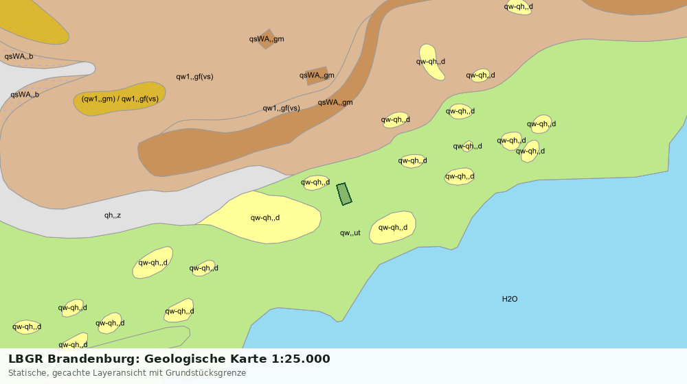 Statische Kartenansicht: LBGR Brandenburg: Geologische Karte 1:25.000