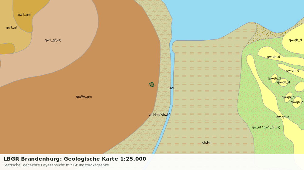 Statische Kartenansicht: LBGR Brandenburg: Geologische Karte 1:25.000