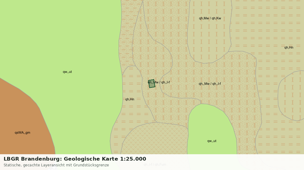 Statische Kartenansicht: LBGR Brandenburg: Geologische Karte 1:25.000