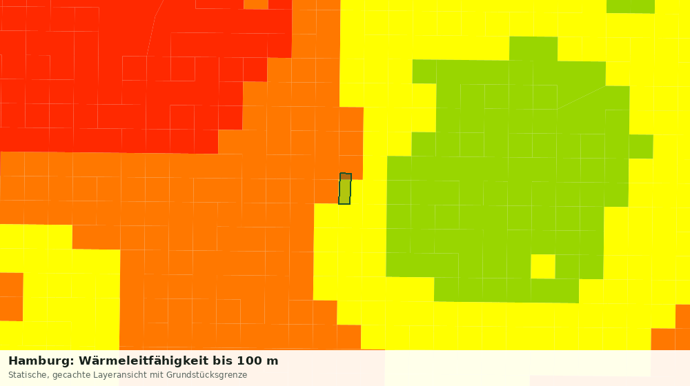 Statische Kartenansicht: Hamburg: Wärmeleitfähigkeit bis 100 m