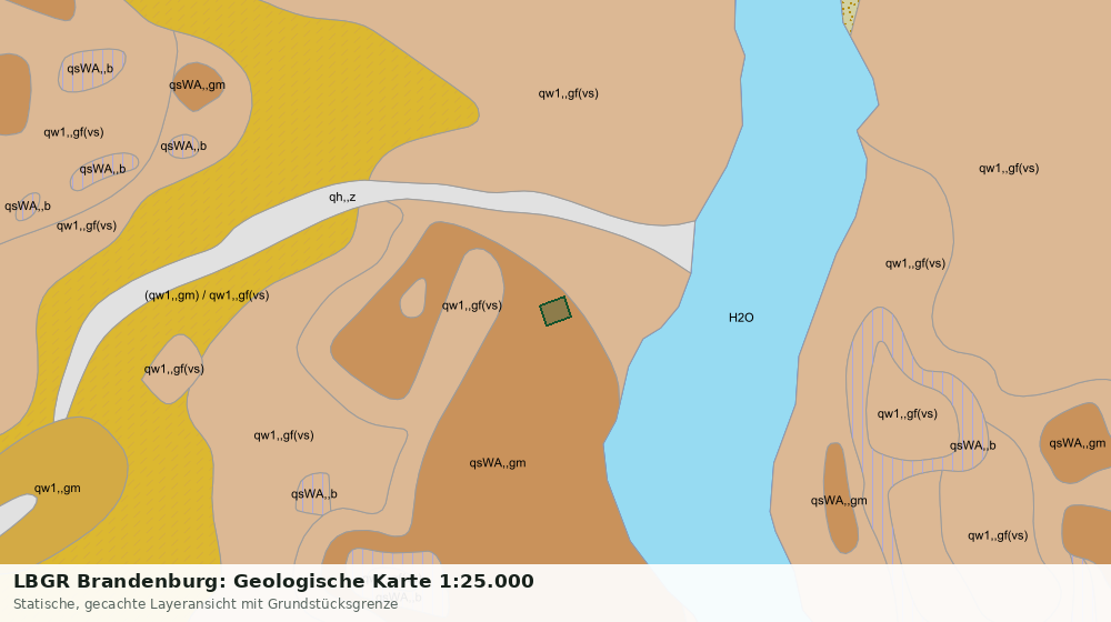 Statische Kartenansicht: LBGR Brandenburg: Geologische Karte 1:25.000