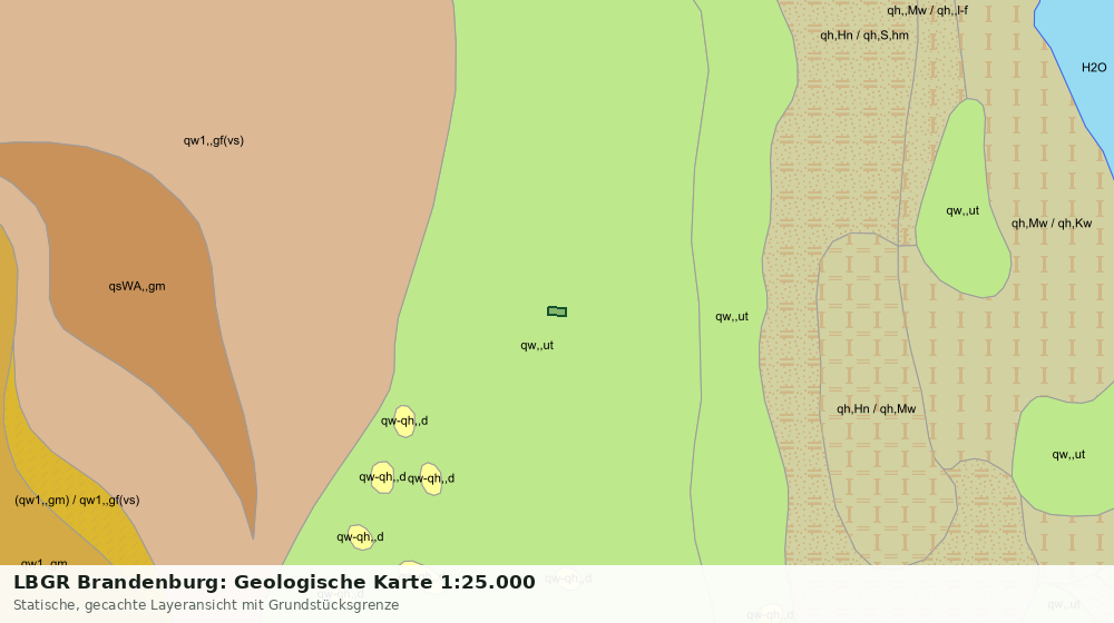 Statische Kartenansicht: LBGR Brandenburg: Geologische Karte 1:25.000