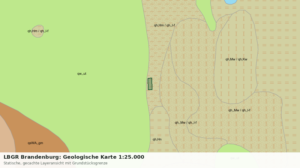 Statische Kartenansicht: LBGR Brandenburg: Geologische Karte 1:25.000