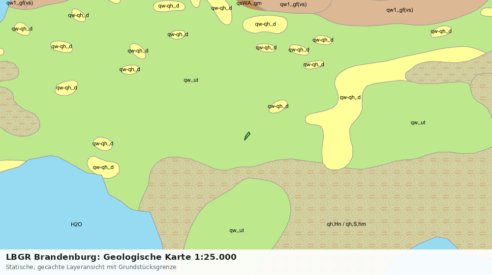 Statische Kartenansicht: LBGR Brandenburg: Geologische Karte 1:25.000