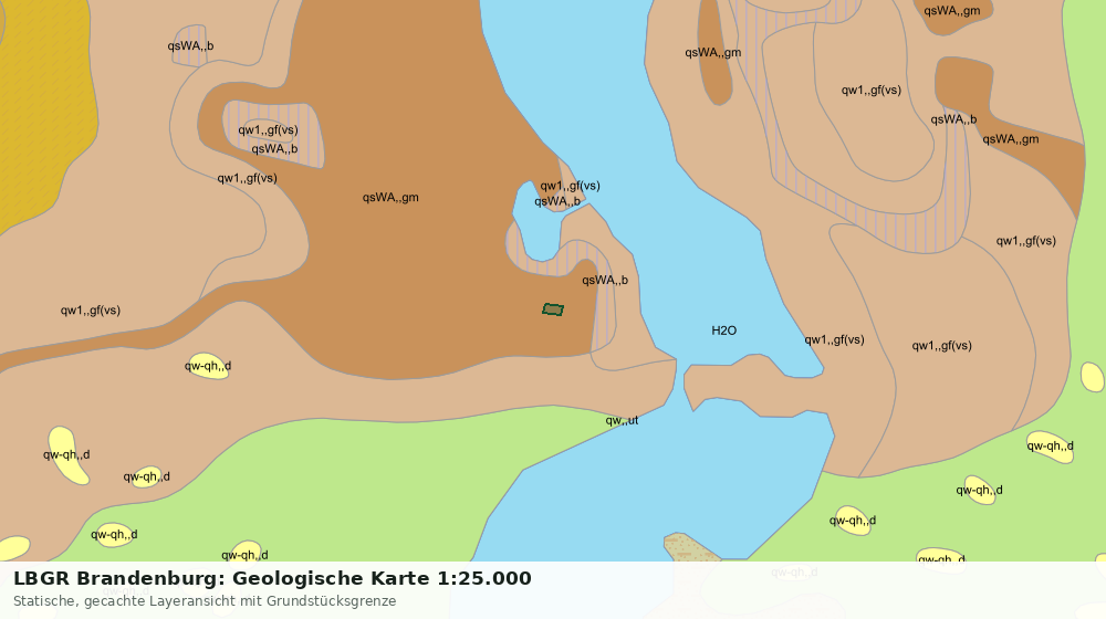 Statische Kartenansicht: LBGR Brandenburg: Geologische Karte 1:25.000