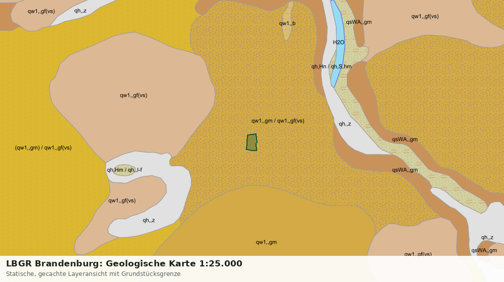 Statische Kartenansicht: LBGR Brandenburg: Geologische Karte 1:25.000