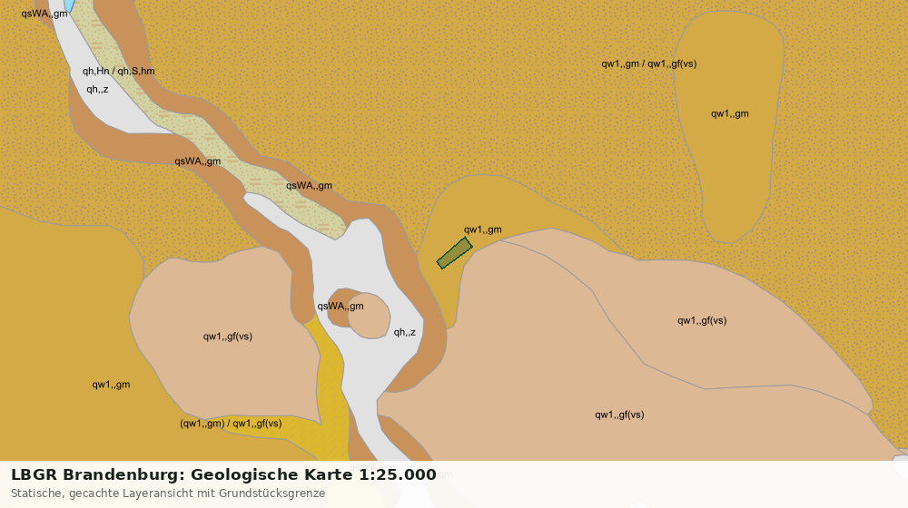 Statische Kartenansicht: LBGR Brandenburg: Geologische Karte 1:25.000
