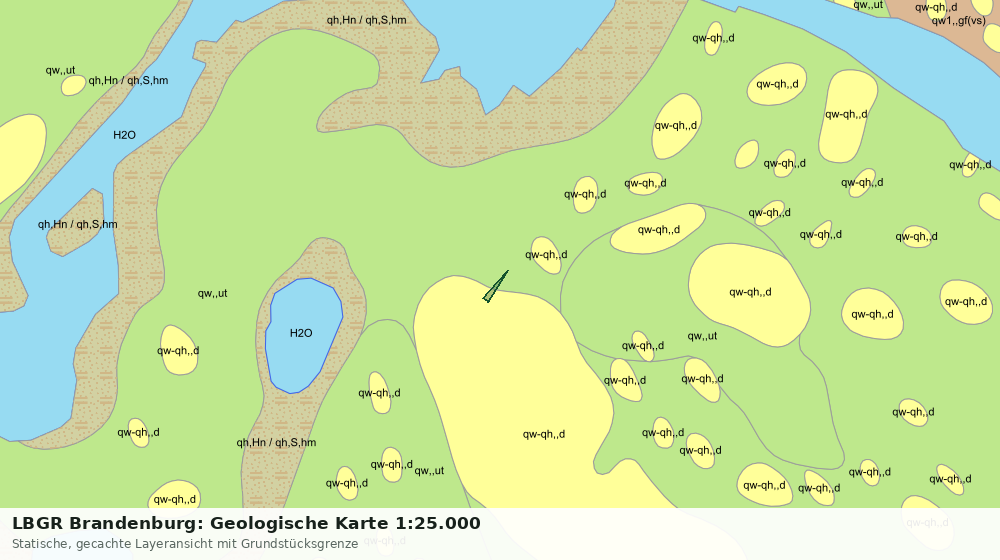 Statische Kartenansicht: LBGR Brandenburg: Geologische Karte 1:25.000