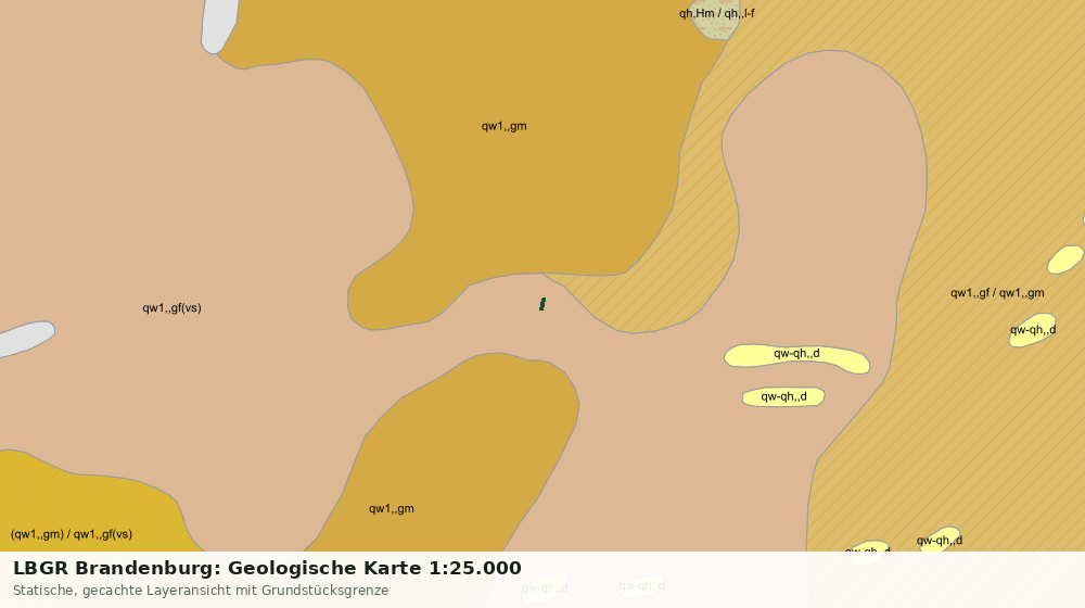 Statische Kartenansicht: LBGR Brandenburg: Geologische Karte 1:25.000