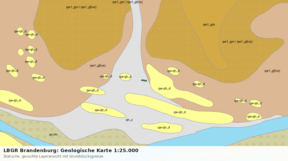 Statische Kartenansicht: LBGR Brandenburg: Geologische Karte 1:25.000