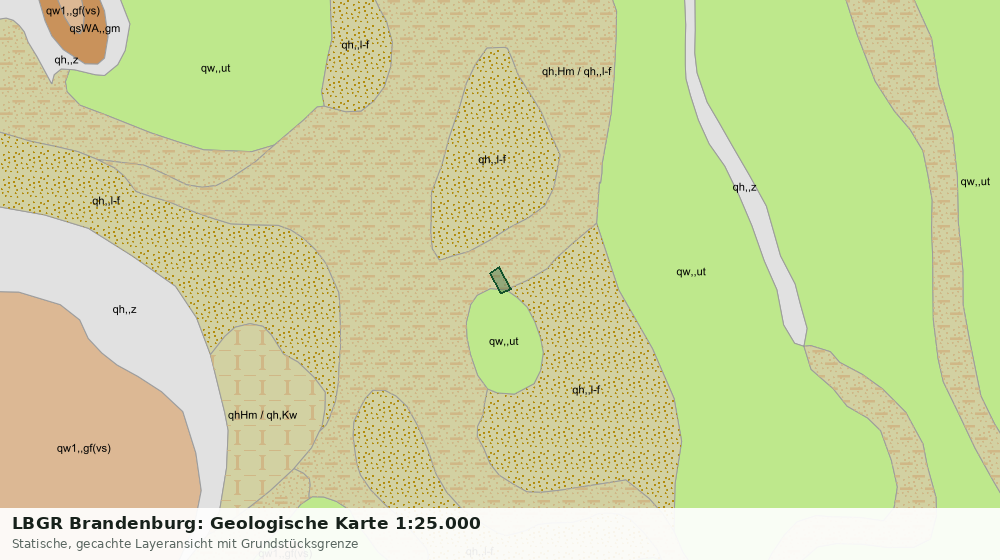 Statische Kartenansicht: LBGR Brandenburg: Geologische Karte 1:25.000