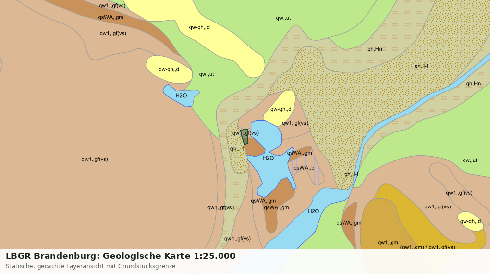 Statische Kartenansicht: LBGR Brandenburg: Geologische Karte 1:25.000