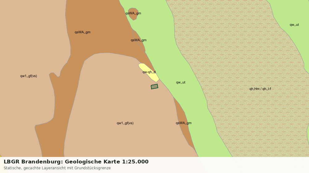 Statische Kartenansicht: LBGR Brandenburg: Geologische Karte 1:25.000