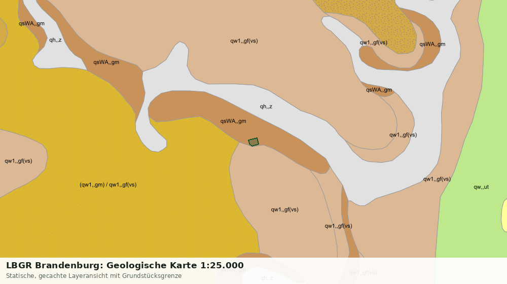 Statische Kartenansicht: LBGR Brandenburg: Geologische Karte 1:25.000