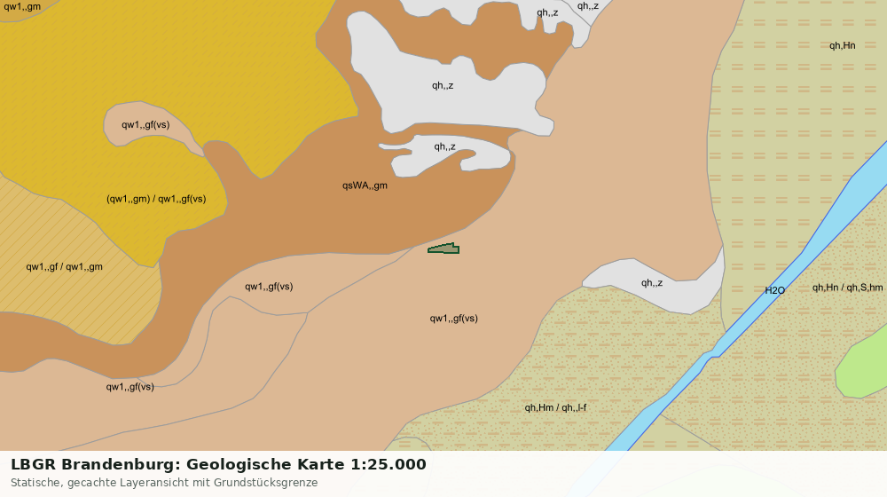Statische Kartenansicht: LBGR Brandenburg: Geologische Karte 1:25.000