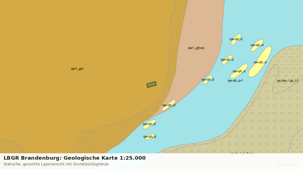 Statische Kartenansicht: LBGR Brandenburg: Geologische Karte 1:25.000