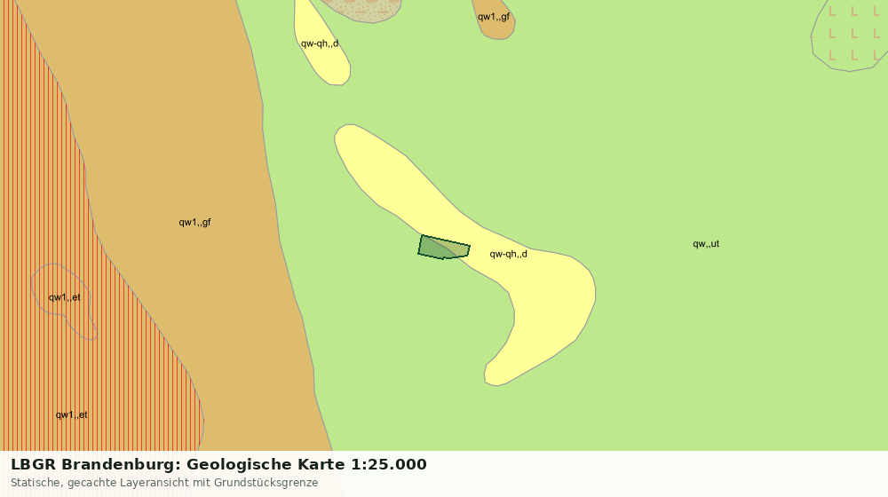 Statische Kartenansicht: LBGR Brandenburg: Geologische Karte 1:25.000
