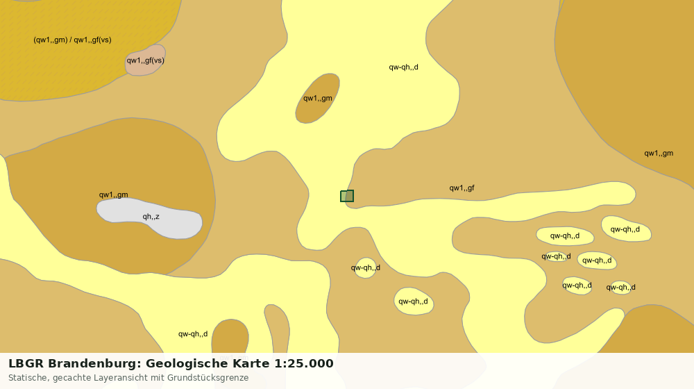 Statische Kartenansicht: LBGR Brandenburg: Geologische Karte 1:25.000