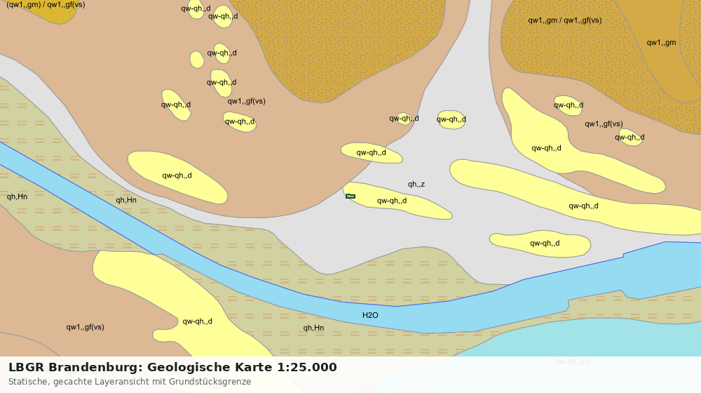Statische Kartenansicht: LBGR Brandenburg: Geologische Karte 1:25.000