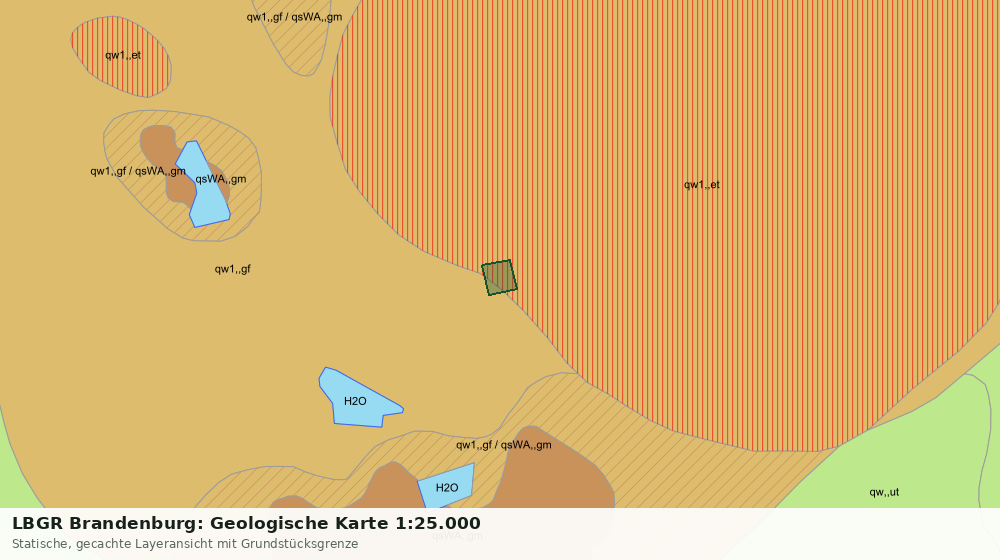 Statische Kartenansicht: LBGR Brandenburg: Geologische Karte 1:25.000