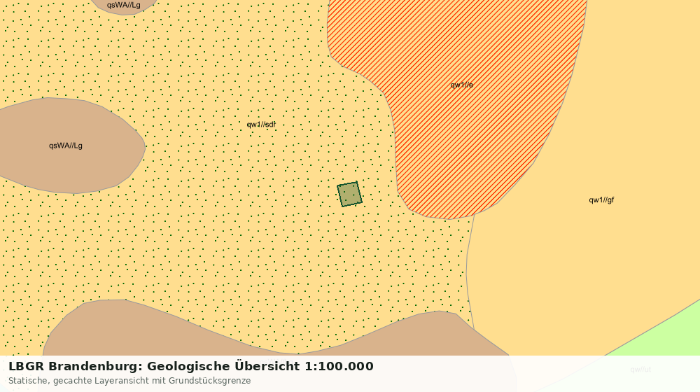 Statische Kartenansicht: LBGR Brandenburg: Geologische Übersicht 1:100.000