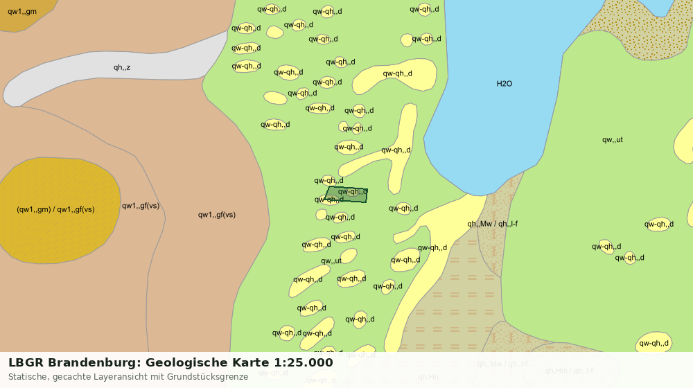 Statische Kartenansicht: LBGR Brandenburg: Geologische Karte 1:25.000