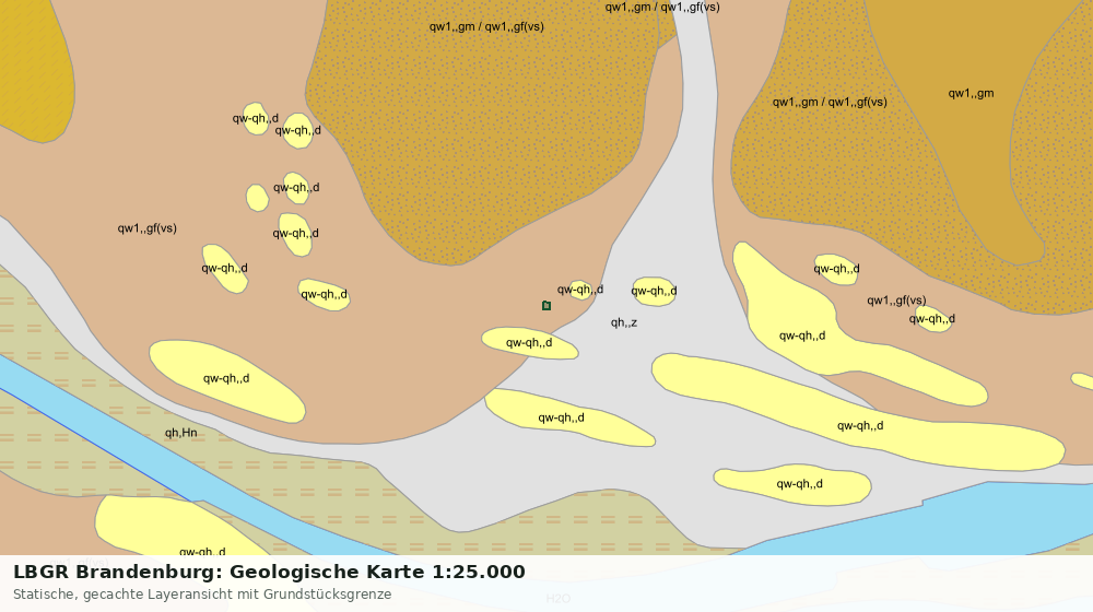 Statische Kartenansicht: LBGR Brandenburg: Geologische Karte 1:25.000