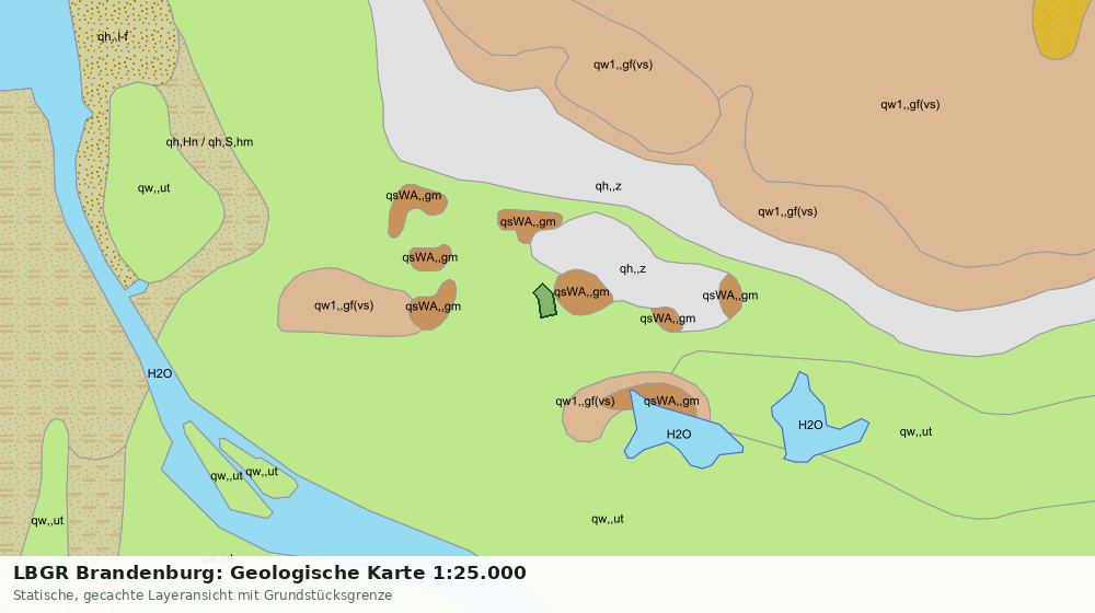 Statische Kartenansicht: LBGR Brandenburg: Geologische Karte 1:25.000