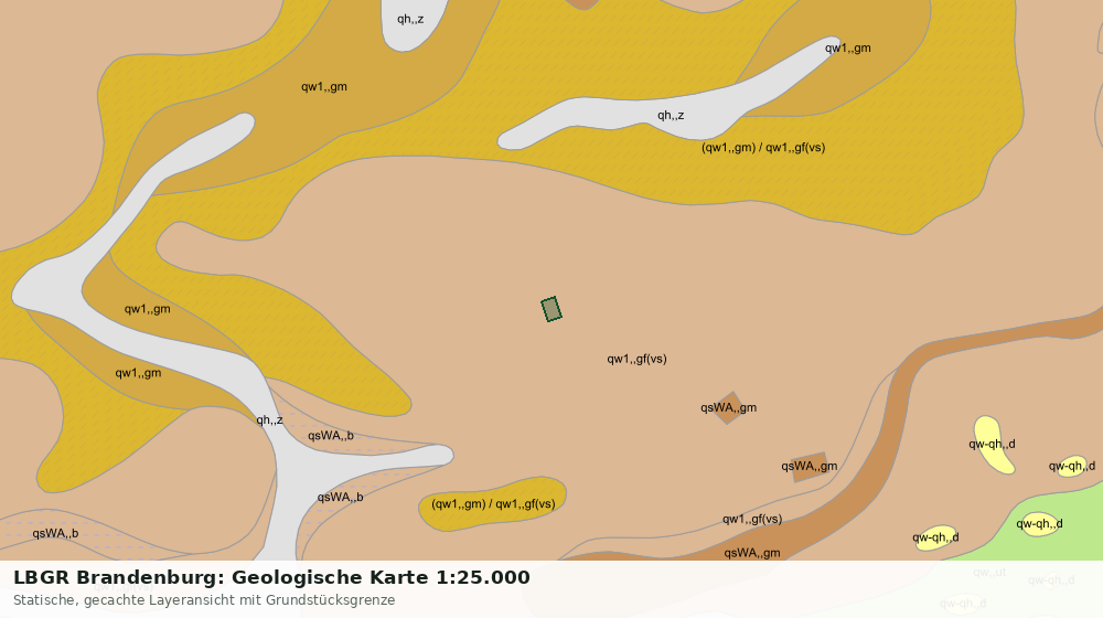 Statische Kartenansicht: LBGR Brandenburg: Geologische Karte 1:25.000