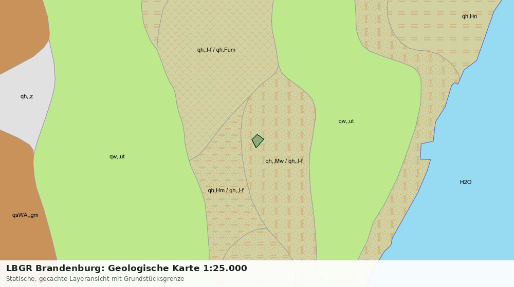 Statische Kartenansicht: LBGR Brandenburg: Geologische Karte 1:25.000
