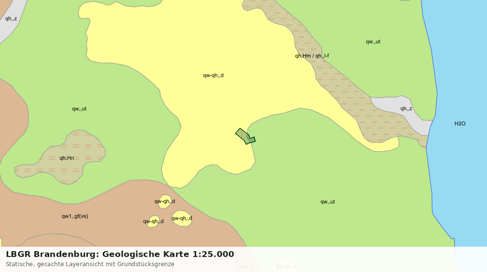 Statische Kartenansicht: LBGR Brandenburg: Geologische Karte 1:25.000