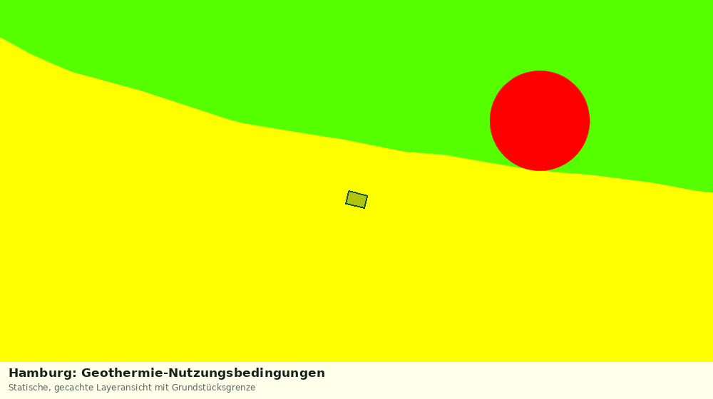 Statische Kartenansicht: Hamburg: Geothermie-Nutzungsbedingungen