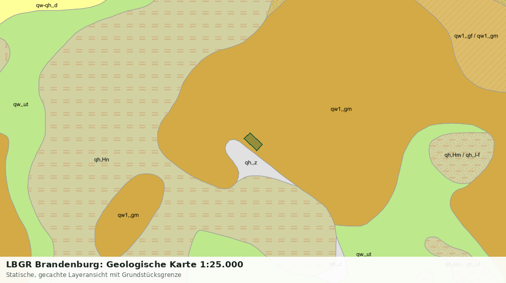 Statische Kartenansicht: LBGR Brandenburg: Geologische Karte 1:25.000