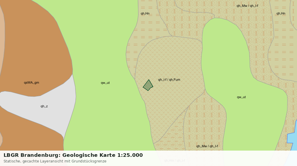Statische Kartenansicht: LBGR Brandenburg: Geologische Karte 1:25.000