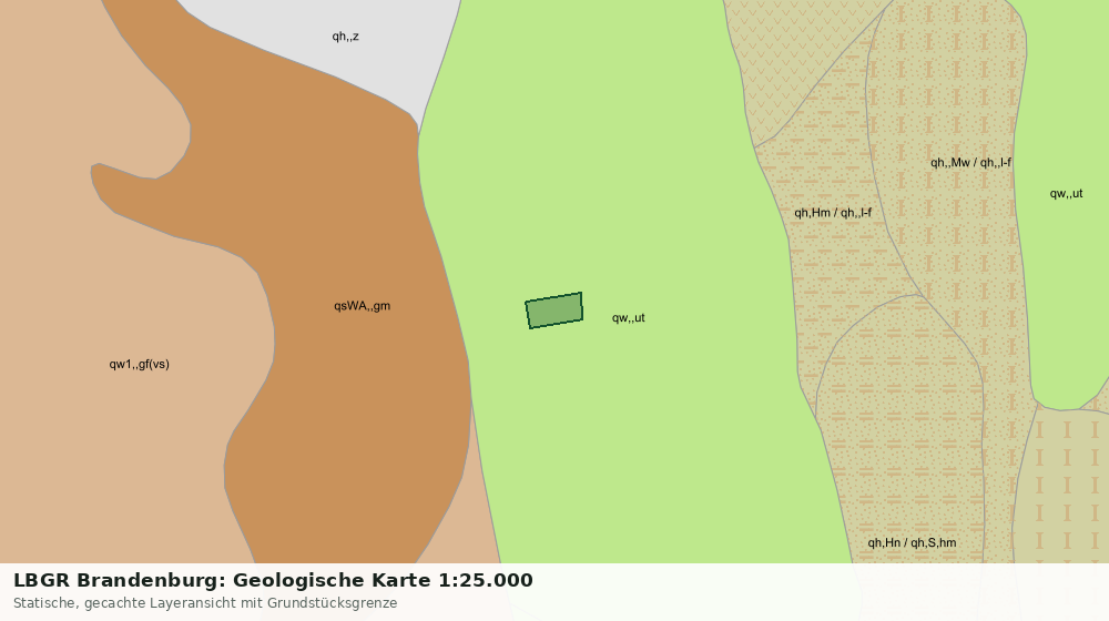Statische Kartenansicht: LBGR Brandenburg: Geologische Karte 1:25.000