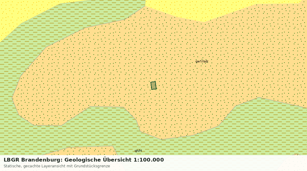 Statische Kartenansicht: LBGR Brandenburg: Geologische Übersicht 1:100.000