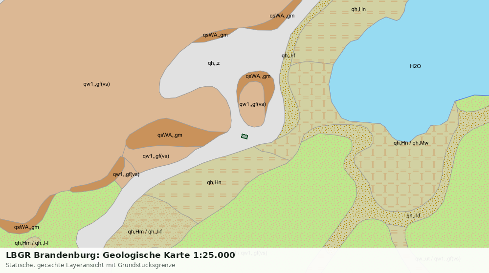 Statische Kartenansicht: LBGR Brandenburg: Geologische Karte 1:25.000