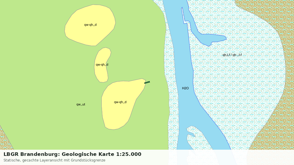 Statische Kartenansicht: LBGR Brandenburg: Geologische Karte 1:25.000